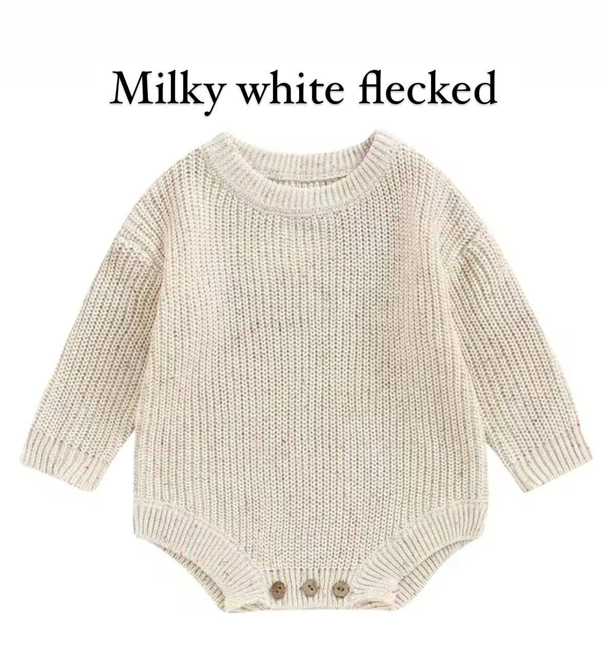 Long Sleeve Name Knitted Baby Romper